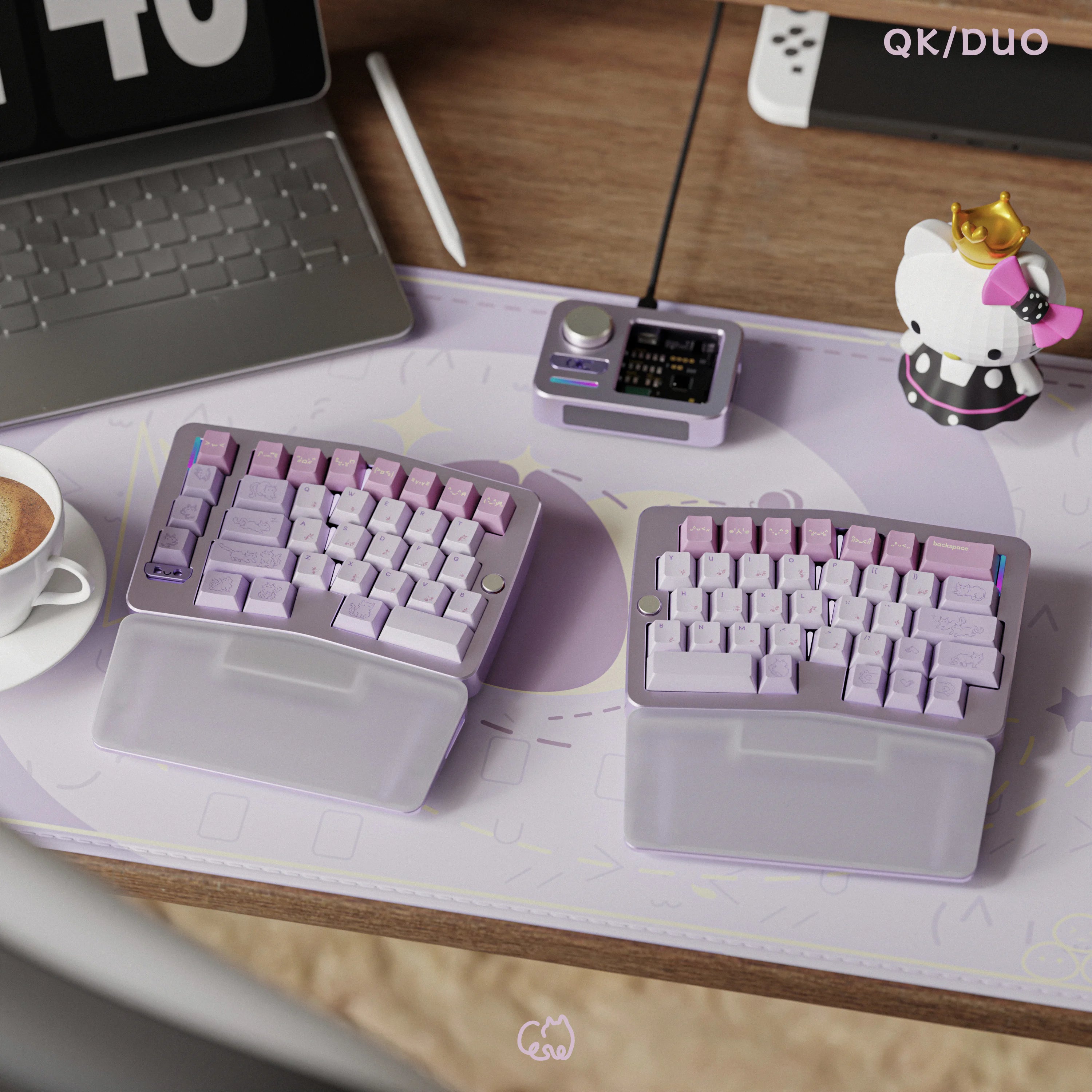QK Taro Balls Keycaps